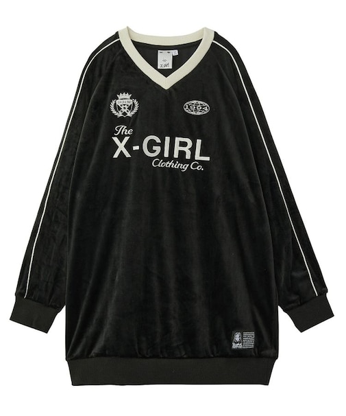 VELOUR GAME SHIRT DRESS