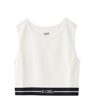 LOGO AND STRIPE TANK TOP