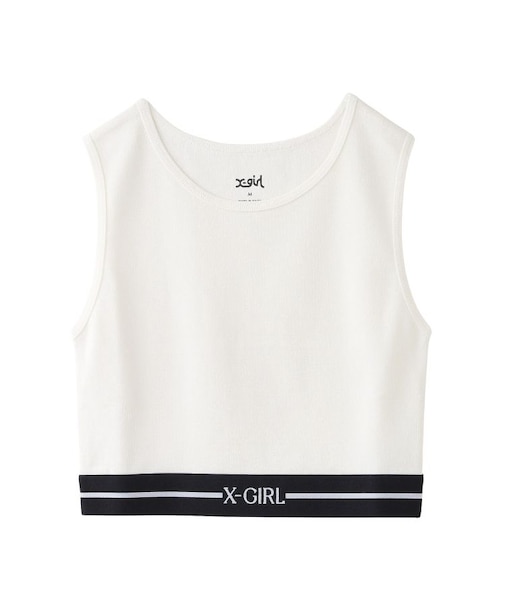 LOGO AND STRIPE TANK TOP