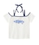 FLYING STARS LOGO OFF THE SHOULDER BABY TEE