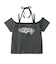 FLYING STARS LOGO OFF THE SHOULDER BABY TEE