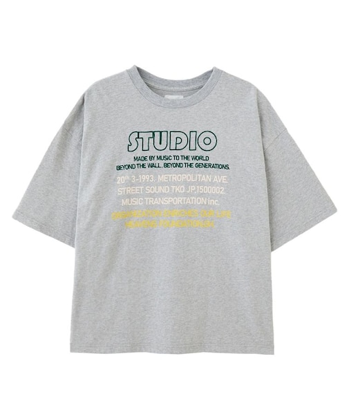 EMBROIDERY PRINT BIG TEE