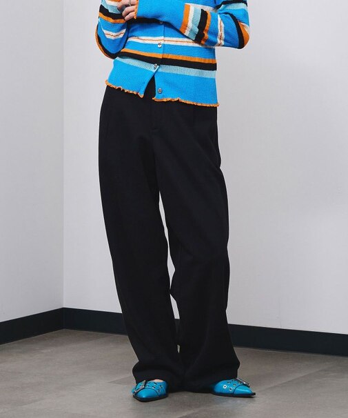 TUCKED WIDE-LEG SWEATPANTS
