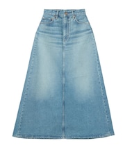 AUTHEN CIRCULAR DENIM MAXI SKIRT