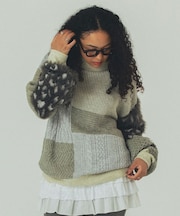 PATCHWORK KNIT TOP