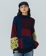 PATCHWORK KNIT TOP