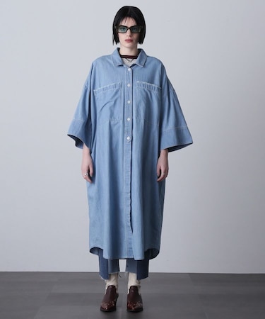 FRINGEPOCKET DENIMSHIRTSDRESS