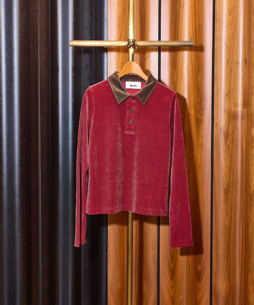 POLO COLLAR STRIPE TOP