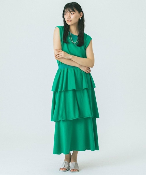 SWEAT TIERED DRESS