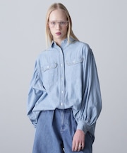 VOLUME SLEEVE DENIM SHIRTS