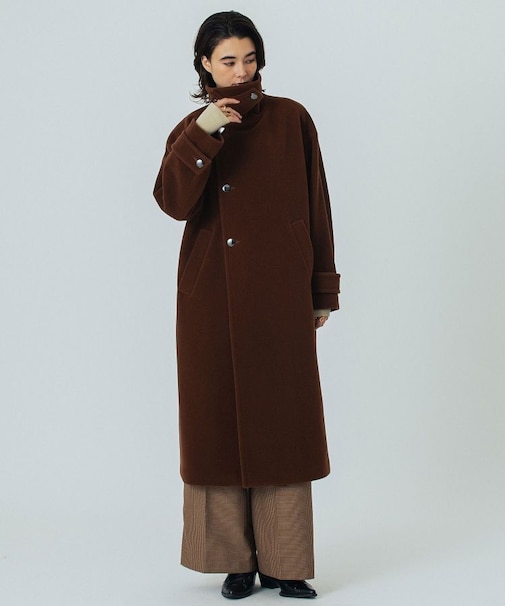 STAND FALL COLLAR LONG COAT