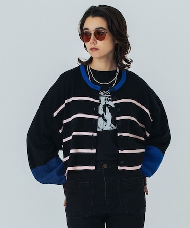 MULTI STRIPE KNIT CARDIGAN
