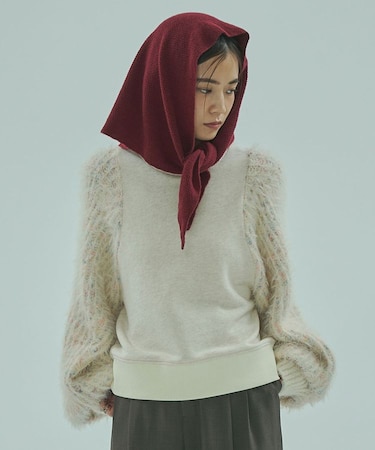 KNIT VOLUME SLEEVES TOP