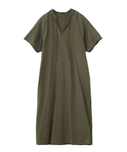 SLIT NECK S/S DRESS