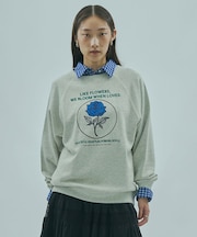 ROSE PRINT L/S SWEAT