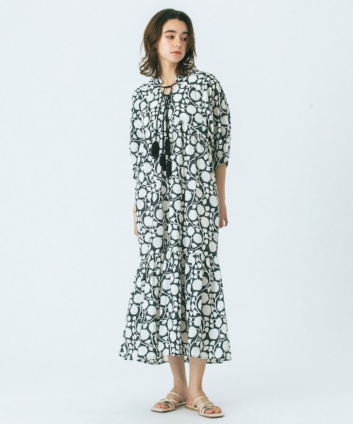 BLOCK PRINT SMOCK OP