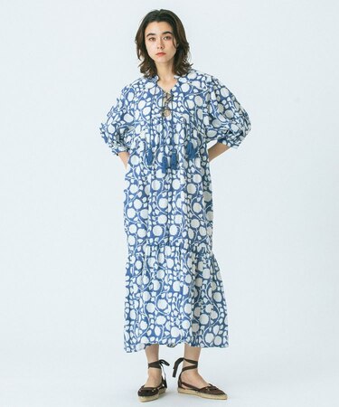 BLOCK PRINT SMOCK OP