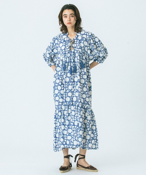 BLOCK PRINT SMOCK OP