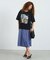 REGIMENTAL STRIPE SKIRT GRAPHIC DRESS
