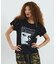 LACE SLEEVE GRAPHIC TOP