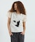 LACE SLEEVE GRAPHIC TOP