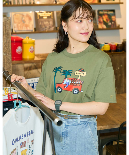 カープリントTシャツ / Saki Morinaga コラボレーション