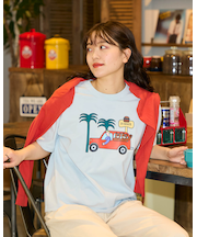 カープリントTシャツ / Saki Morinaga コラボレーション