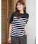 先染めボーダードルマンTシャツ