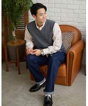 無地Vネックベスト