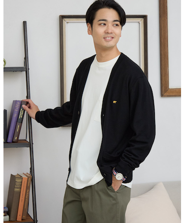 無地カーディガン