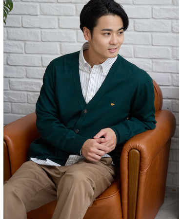 無地カーディガン