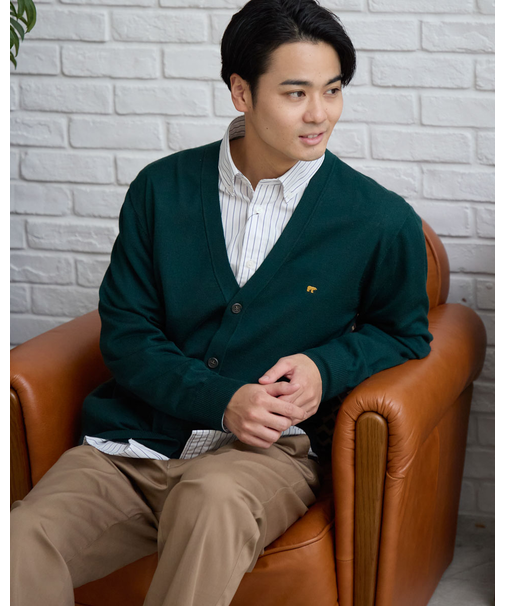 無地カーディガン