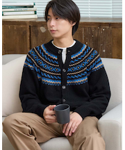 求心柄ニットカーディガン