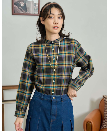 チェックネルシャツ