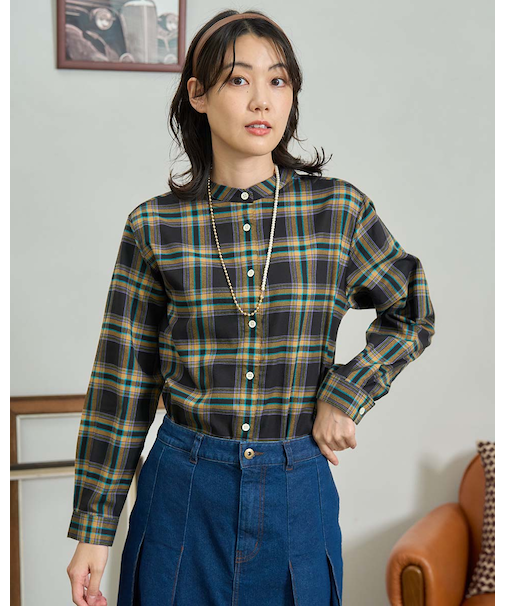 チェックネルシャツ