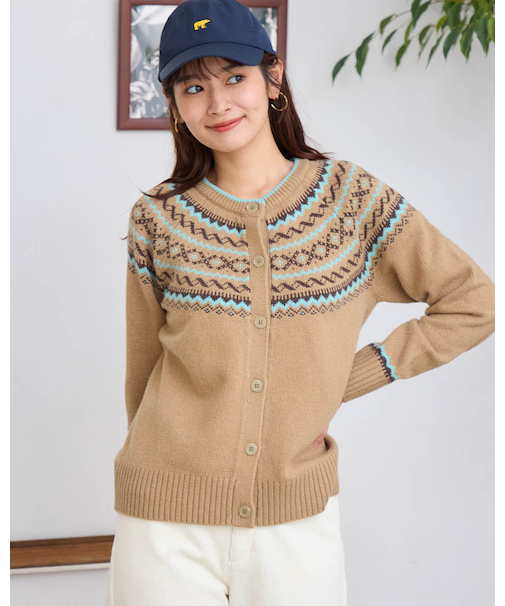 求心柄カーディガン