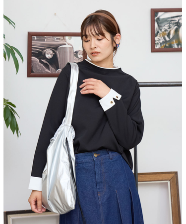 ボトルネックプルオーバー