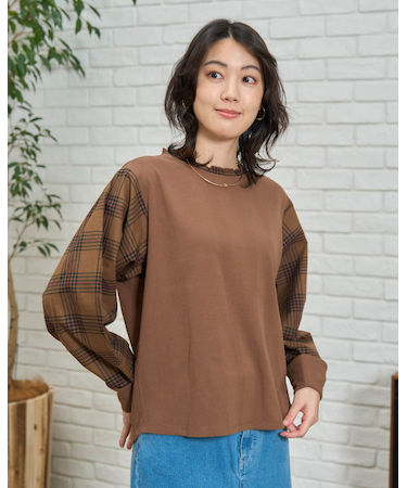 チェック切替プルオーバー