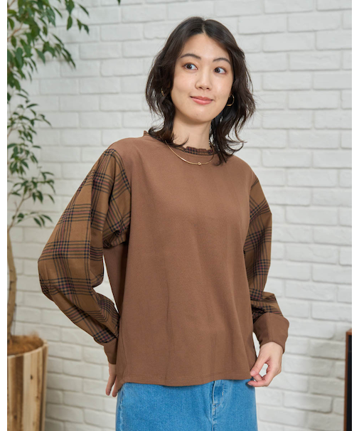 チェック切替プルオーバー