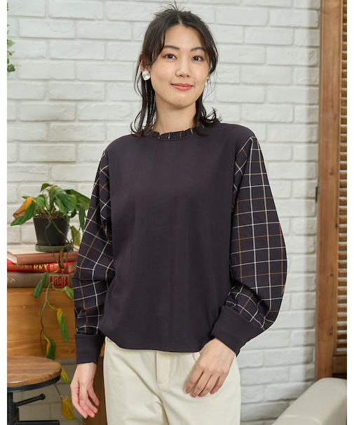 チェック切替プルオーバー