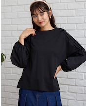 袖ピンタックプルオーバー