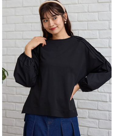 袖ピンタックプルオーバー