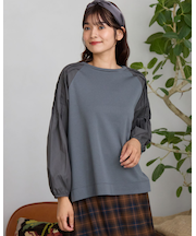 袖ピンタックプルオーバー