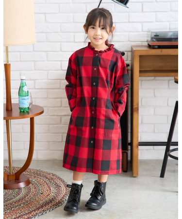 バッファローチェックワンピース