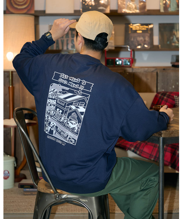 バックプリントスウェット/YUTAKANOJIMAコラボレーション