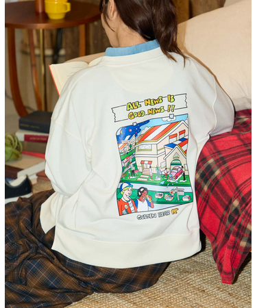 バックプリントスウェット/YUTAKANOJIMAコラボレーション