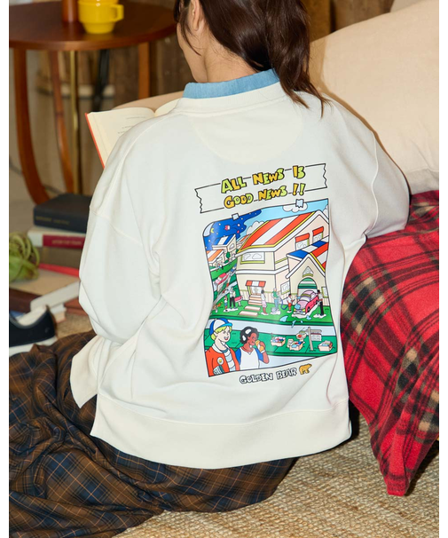 バックプリントスウェット/YUTAKANOJIMAコラボレーション