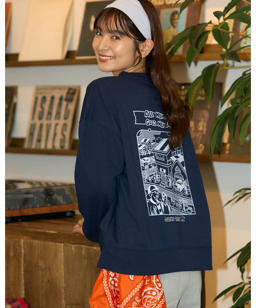 バックプリントスウェット/YUTAKANOJIMAコラボレーション