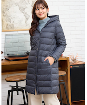 洗える軽量ダウンロングコート