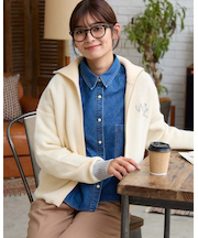 ZIPアップカーディガン